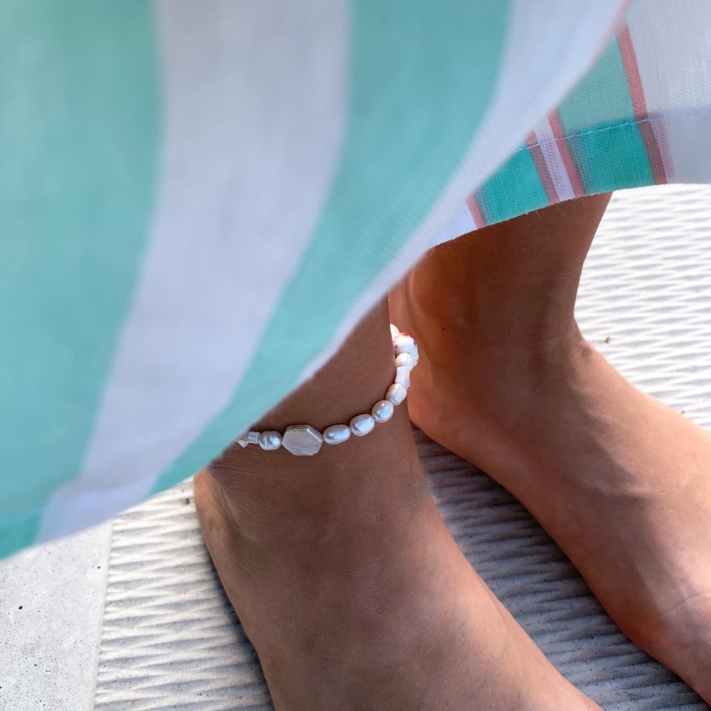 Mixed Beads Pearl Anklet